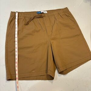 Old Navy Men’s XL Built-In Flex Jogger Shorts Brown Caramel Tan Drawstring